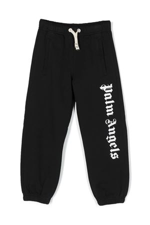 black cotton track pants PALM ANGELS KIDS | PBCH008C99FLE0011001